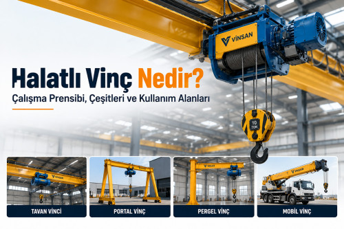 Halatlı Vinç Nedir? Çalışma Prensibi, Çeşitleri ve Kullanım Alanları
