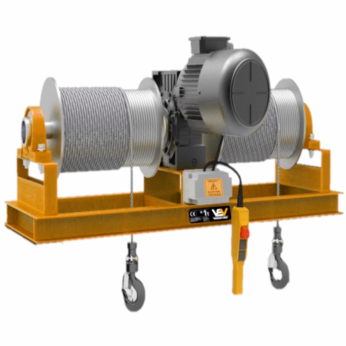 1 Ton Electric Double Drum Seated Wire Rope Hoist Crane Prices